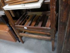 2 early 20C wooden luggage stands