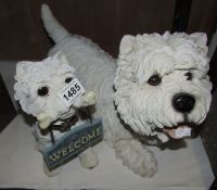 2 Scottish terrier figures