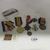 A set of WW1 medals for Pte Locke