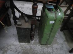 2 old fuel cans