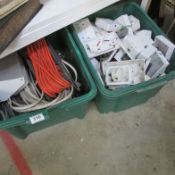 2 boxes of electric cable and fittings