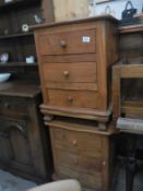 A pair of bedside chests