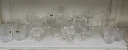 A large quantity of cut crystal glasses etc