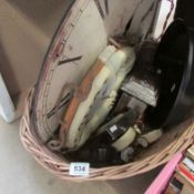 A basket of miscellaneous items