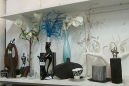 A mixed lot of modern ornaments, vases etc