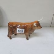 A Beswick highland cow, a/f