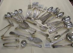 A good lot of silver plated spoons, forks etc