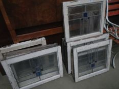 A quantity of leaded glass windows