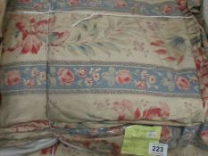 A pair of fully lined curtains 270cm deep x 185cm wide with pelmet