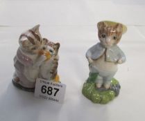 2 Beswick Beatrix Potter figures of cats