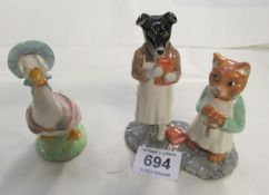 2 Beswick Beatrix Potter figures 'Ginger and Pickles' and Jemima Puddleduck