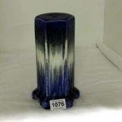 A Ruskin pottery lamp base, cristaline in colour