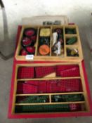 A cased lot of old Meccano