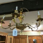 A French gilt brass ceiling light