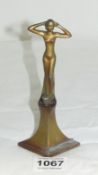 An Austrian Art Deco figure with lighter