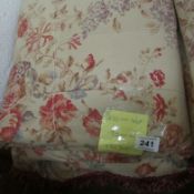 A pair of fully lined curtains 250cm deep x 180cm wide with pelmet