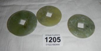 3 Jade Bi Discs