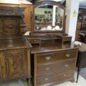 A mahogany dressing table