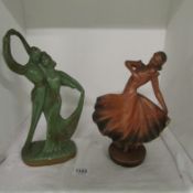 2 Art Deco dancing figures