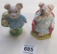 2 Beswick Beatrix potter 'Little Pig Robinson' figures