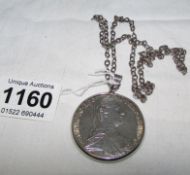 A 'Thaler' on silver chain