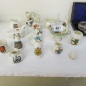 A mixed lot of crested china