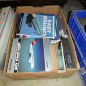 A box of books including aircraft