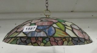 A Tiffany style ceiling light