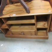 A pine corner TV stand