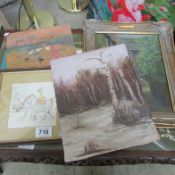 A quantity of paintings and drawings