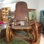 A Bentwood rocking chair