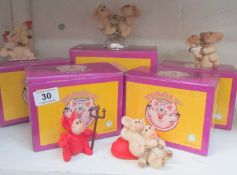 5 boxed 'Piggin' figures including Night fever and little devil
