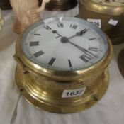 A brass ship's clock