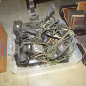 3 vintage telephones, a/f