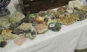 A collection of mineral samples