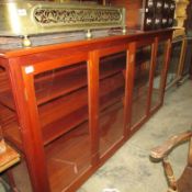 A mahogany 4 door glazed bookcase
