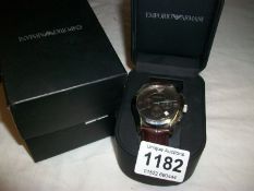 An Emporio Armani boxed wristwatch