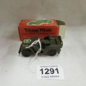 A Triang Minic jeep, almost mint and in original box