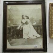 An oak framed photo of 2 ladies from the V & A photograph collection