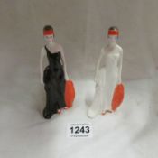 2 Deco style figurines