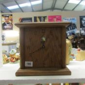 An oak Forest of Dean motor club mantel clock