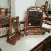 2 mahogany toilet mirrors