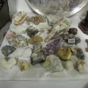 A collection of mineral samples