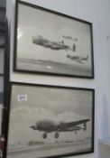 2 signed John Larder aircraft pictures
