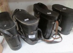4 cased binoculars