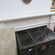 A painted fire surround