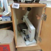 A microscope and accessories