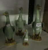 A set of 4 Chinese ducks