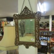 A metal framed mirror