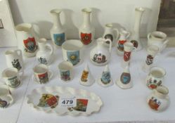 A quantity of Goss crested china